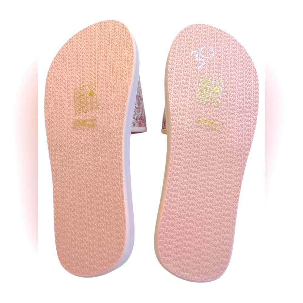 MICHAEL KORS GLITTER MONOGRAM SLIDES - Picture 4 of 4